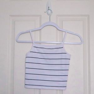 Cotton On Black and White Striped Tank Top XS
